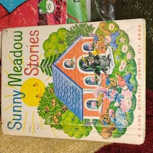 🏫 Sunny Meadow Stories Rand McNally ELF Vintage Book NVC